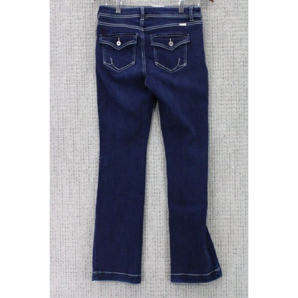 INC Denim Jeans Women Size 4 Blue Denim Medium Washed Stretch Boot Leg Curvy Fit - Picture 6 of 8